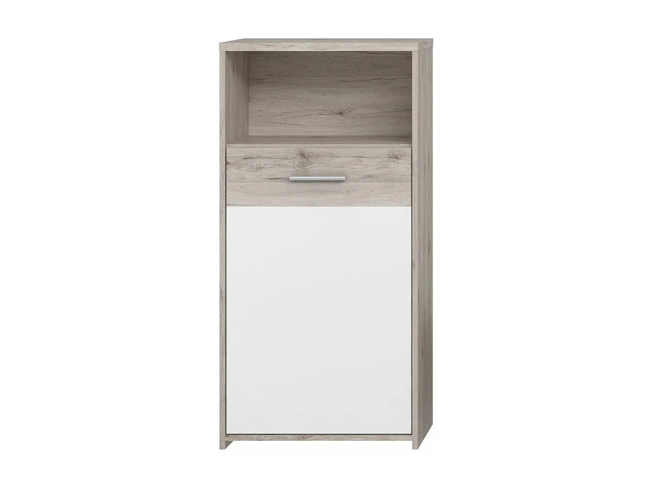 Mueble de salón de 183x266x41 cm con 4 módulos para almacenaje en color beige Galena