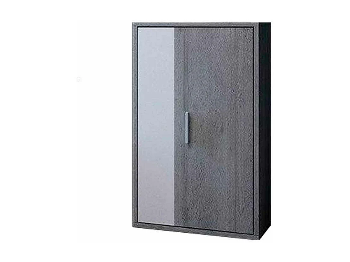 Mueble de salón de 196x230x38 cm de estilo nórdico con 3 módulos en color gris Bosco