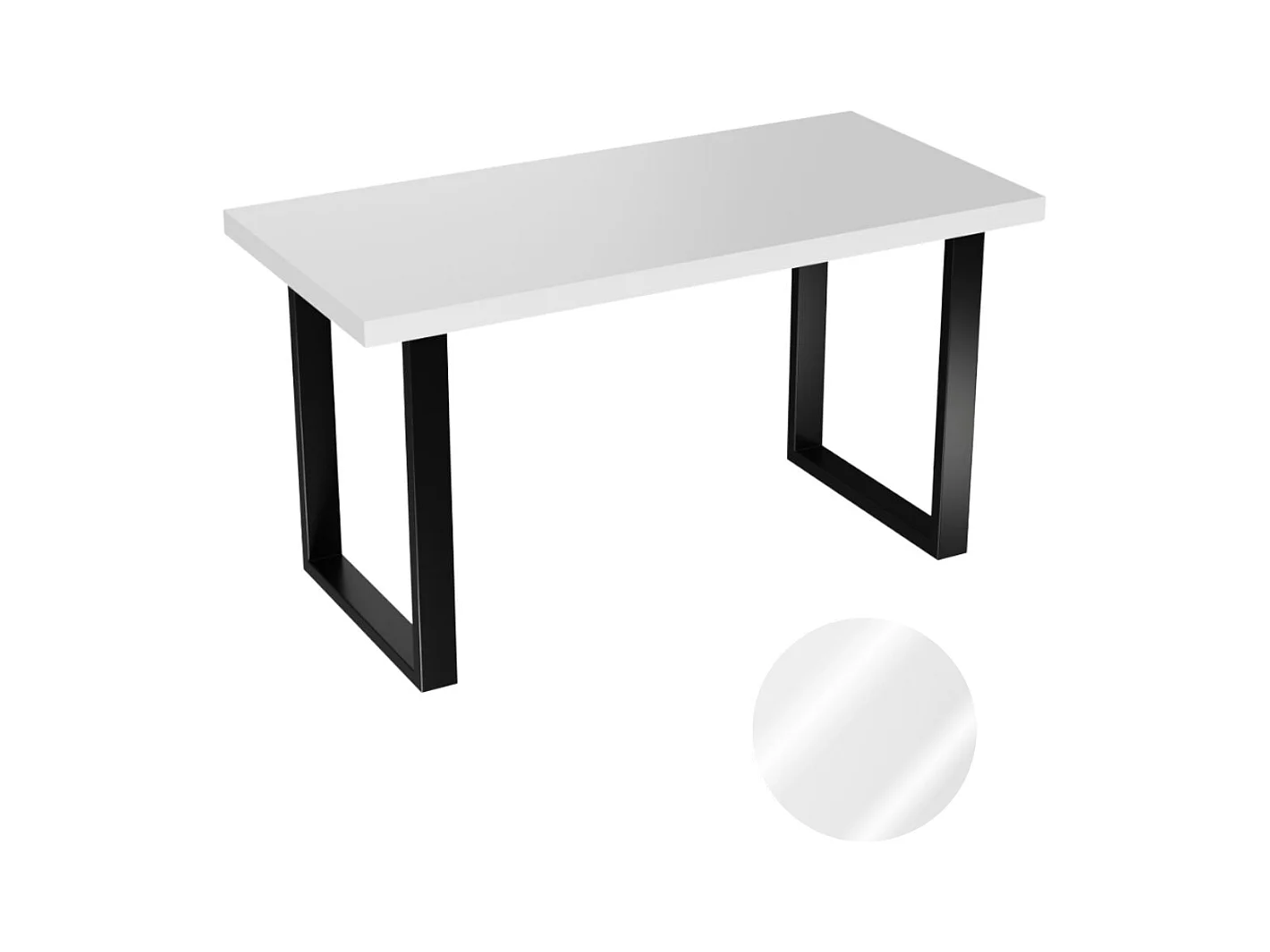 Tafel Keuken Eetkamer Loft Kleuren Wit Zwart Poten