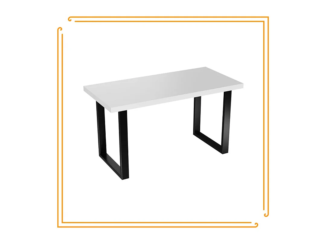 Tafel Keuken Eetkamer Loft Kleuren Wit Zwart Poten