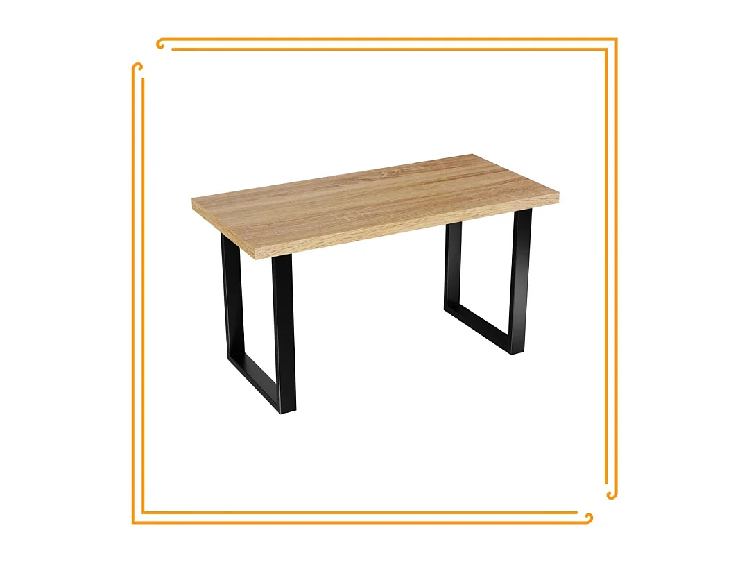 Tafel Keuken Eetkamer Loft Kleuren Eiken Sonoma Zwarte Poten