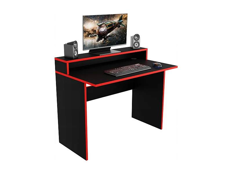 Scrivania da gioco per computer per giocatori, colore nero.