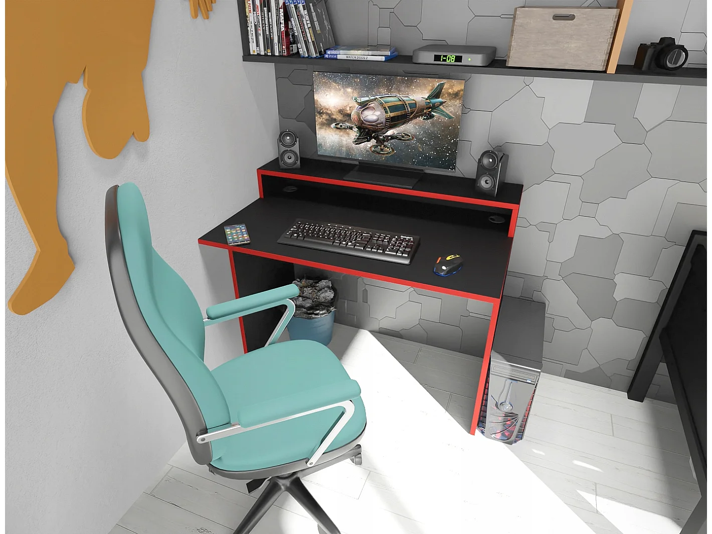 Bureau Gaming Computer voor Gamer Zwart