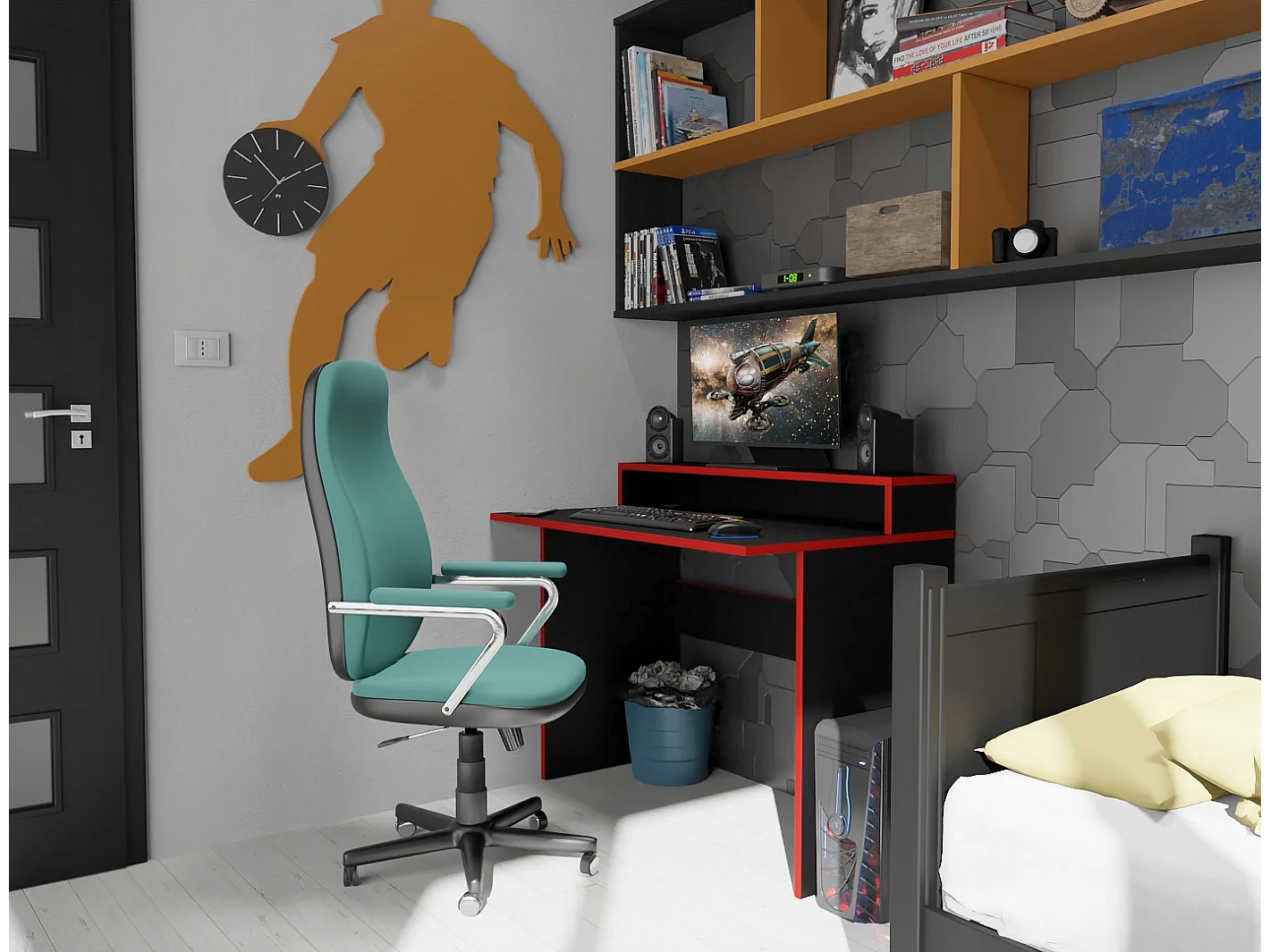 Bureau Gaming Computer voor Gamer Zwart