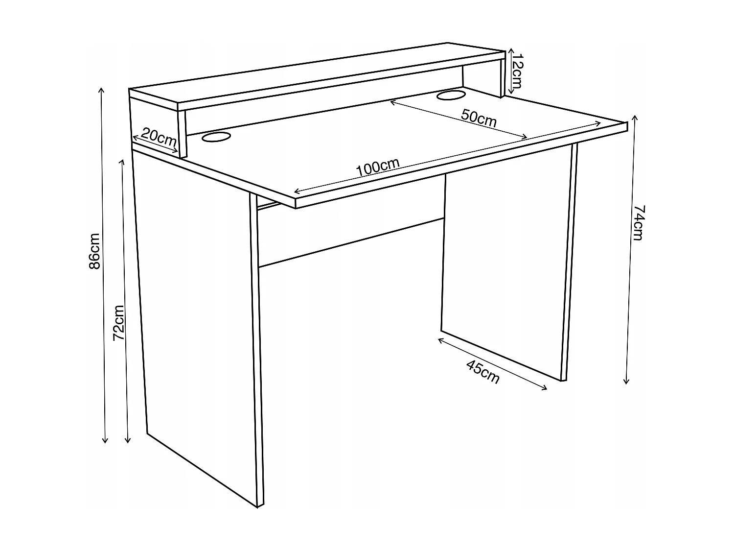 Bureau Gaming Computer voor Gamer Zwart