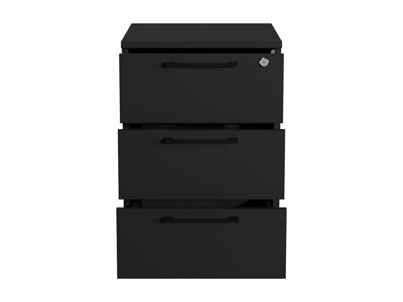 Conteneur de rangement mobile avec tiroirs sur roulettes pour bureau, noir