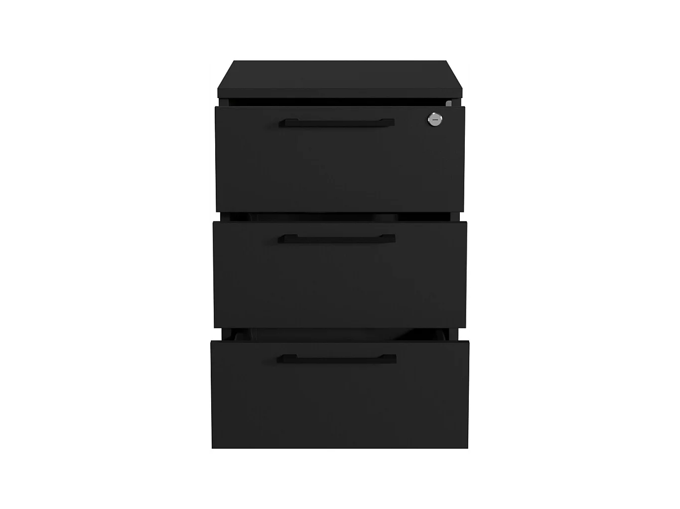 Conteneur de rangement mobile avec tiroirs sur roulettes pour bureau, noir