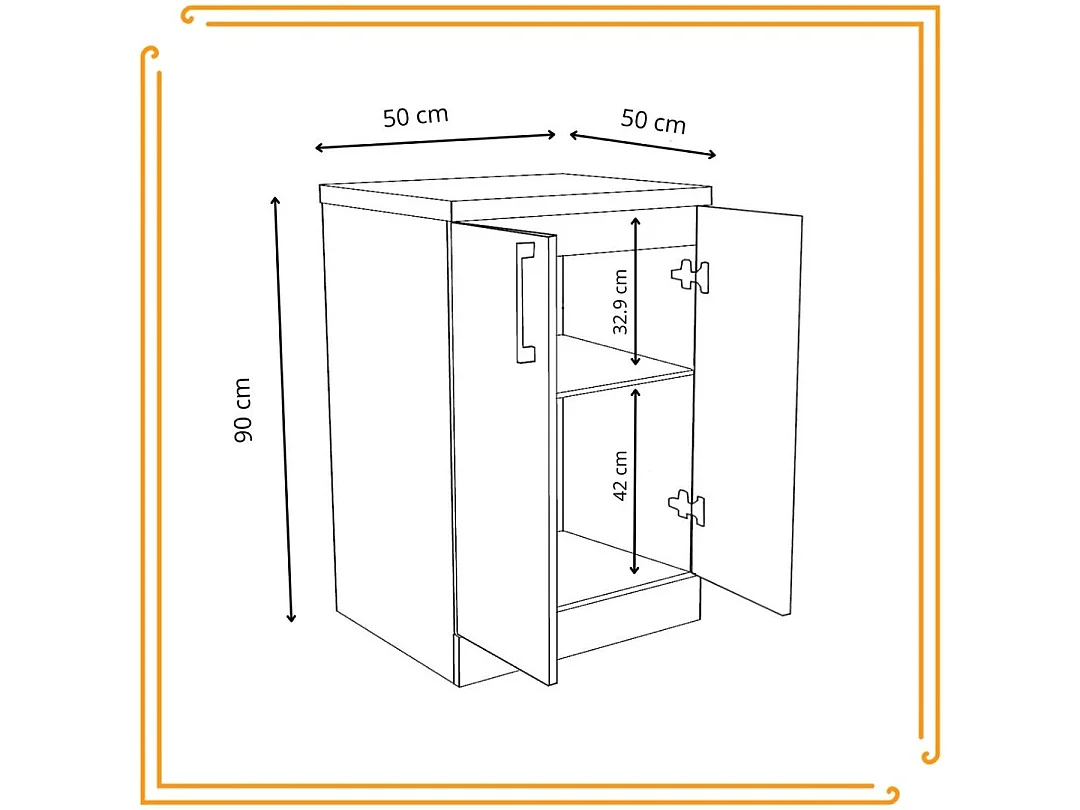 Schrank Badezimmer Stehend 50cm Kommode Regal Unterbauwaschbecken Eiche