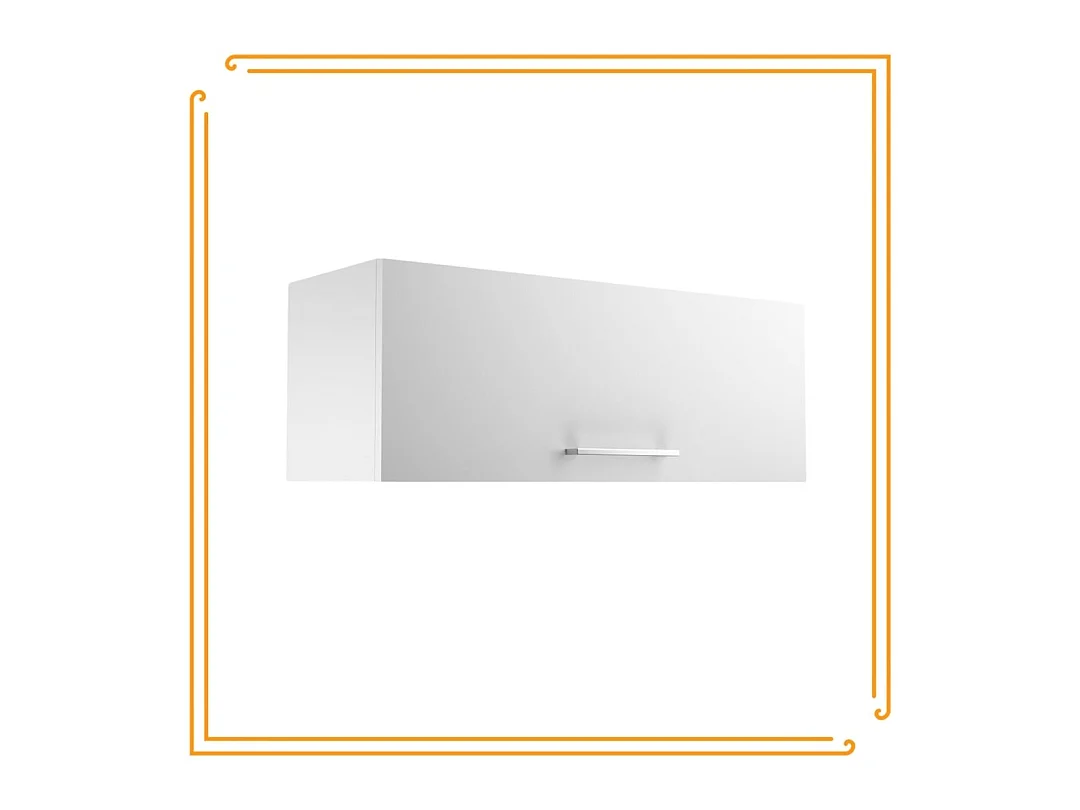 Szafka Łazienkowa Wisząca 80 cm Pozioma Pawlacz Półka Biała Chrom