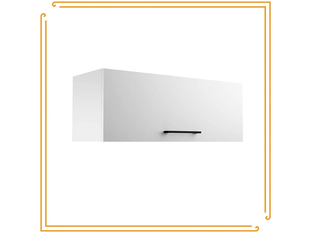 Hangende badkamerkast 80 cm horizontaal Pawlacz plank wit zwart