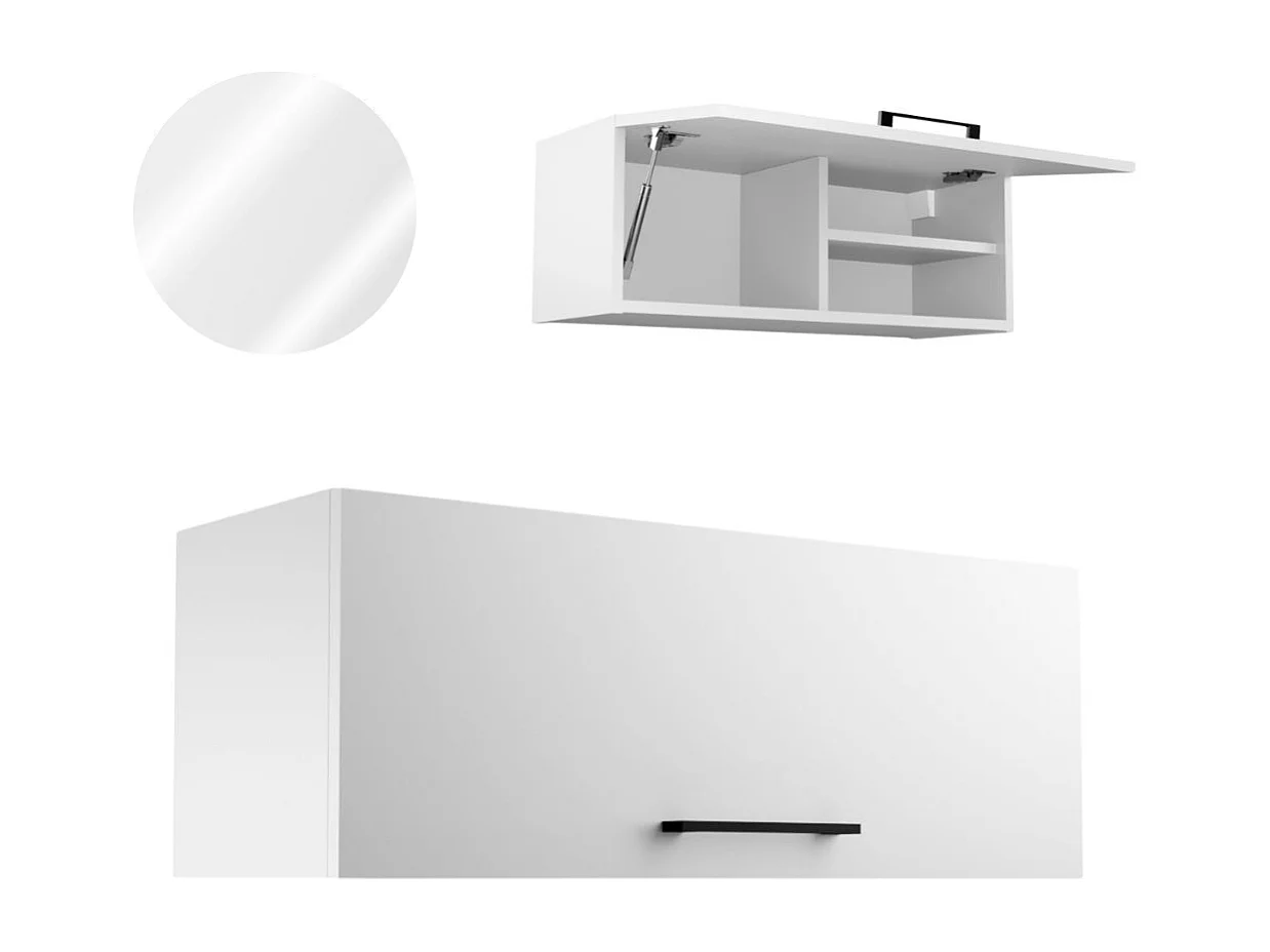 Hängeschrank Badezimmer 80 cm Horizontal Pawlacz Regal Weiß Schwarz