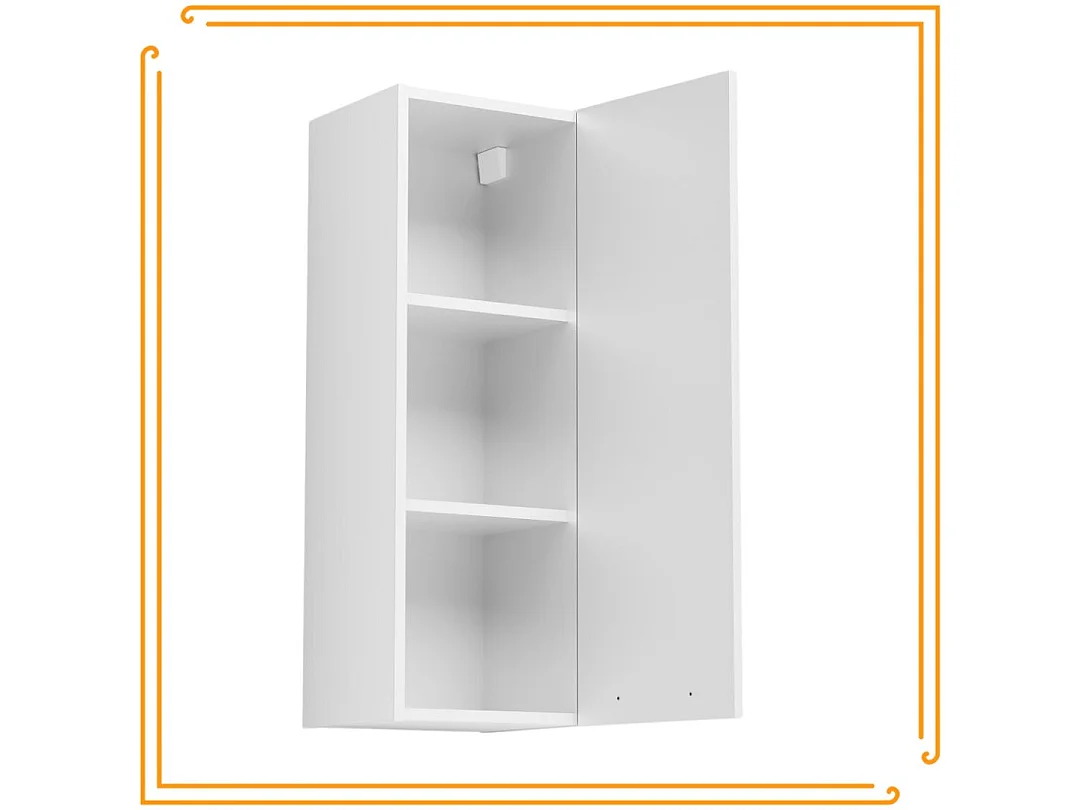 Armoire murale de salle de bain 30cm Étagère étroite à colonne blanche fermée