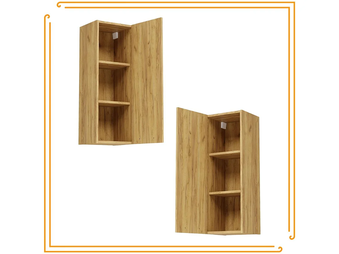 Armoire murale de salle de bain 30cm Étagère étroite en chêne Craft