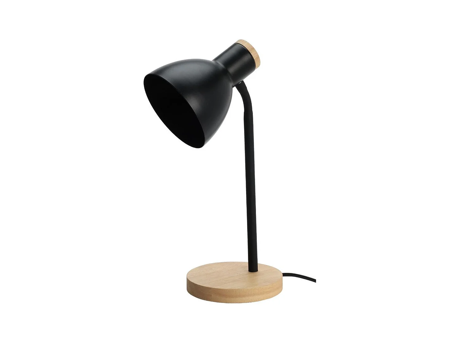 Lámpara de sobremesa 25W con interruptor negro/natural Ø14x36 cm