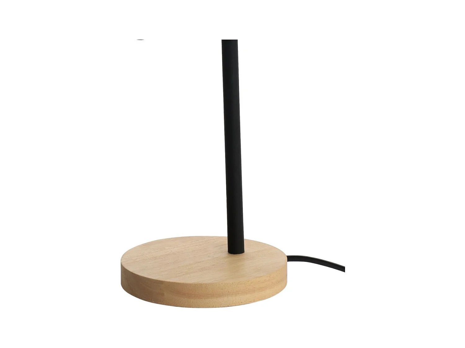 Lámpara de sobremesa 25W con interruptor negro/natural Ø14x36 cm