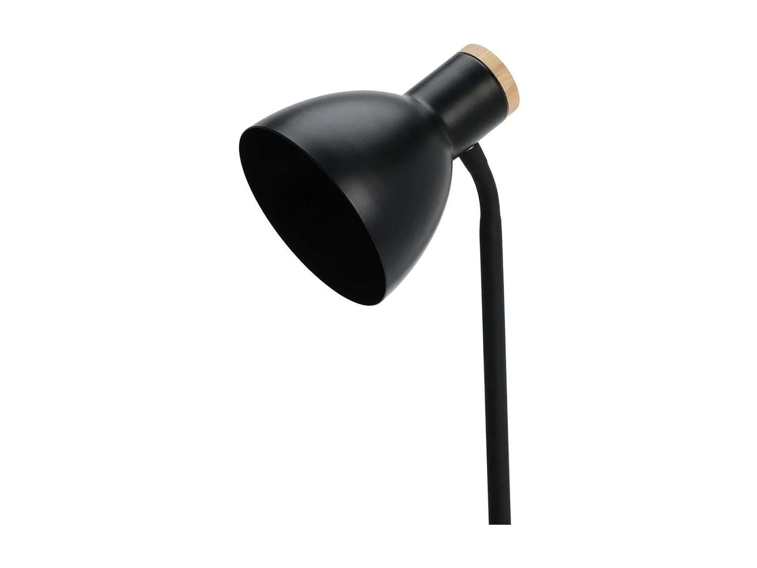 Lámpara de sobremesa 25W con interruptor negro/natural Ø14x36 cm