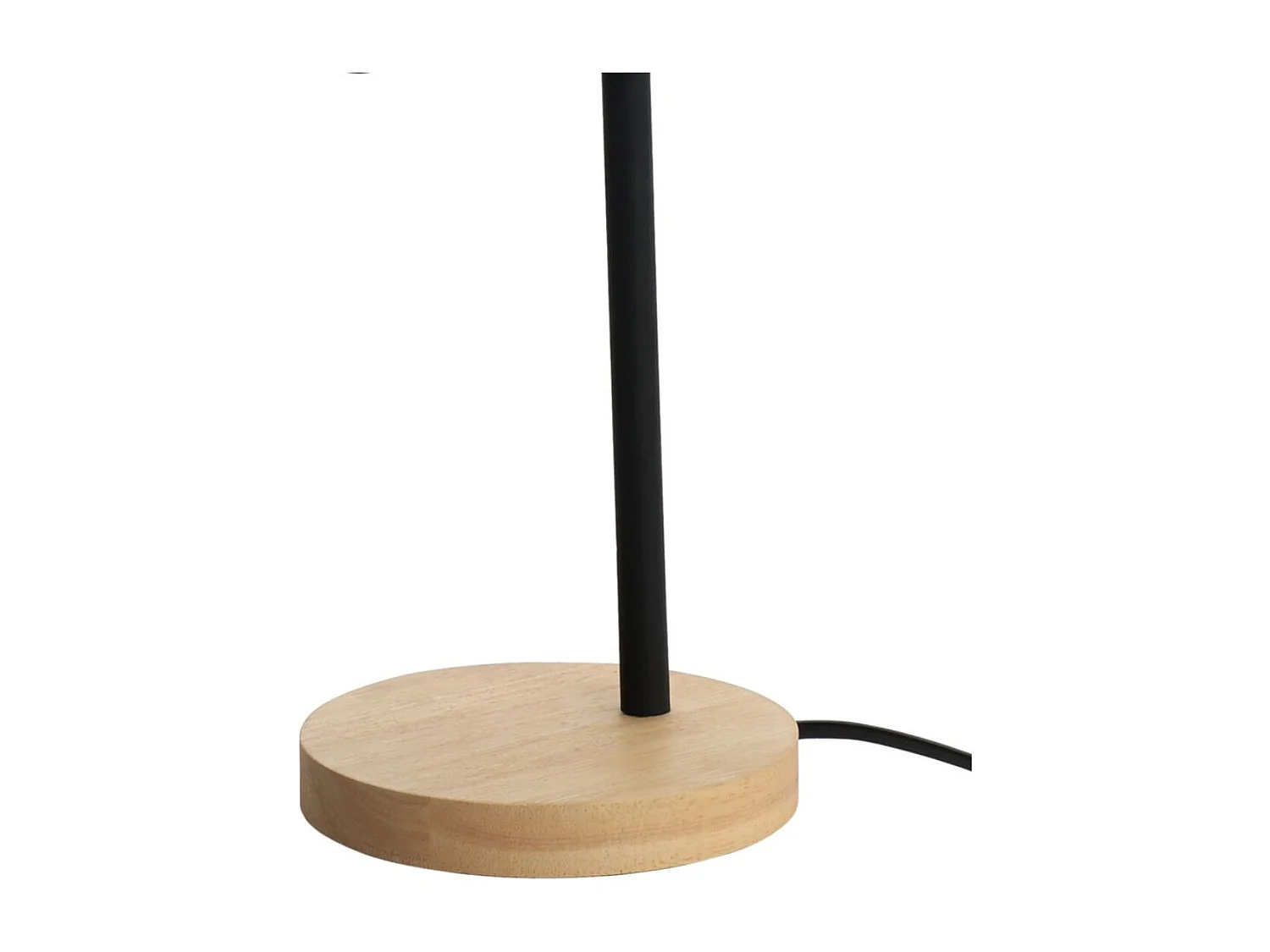 Lámpara de sobremesa 25W con interruptor negro/natural Ø14x36 cm