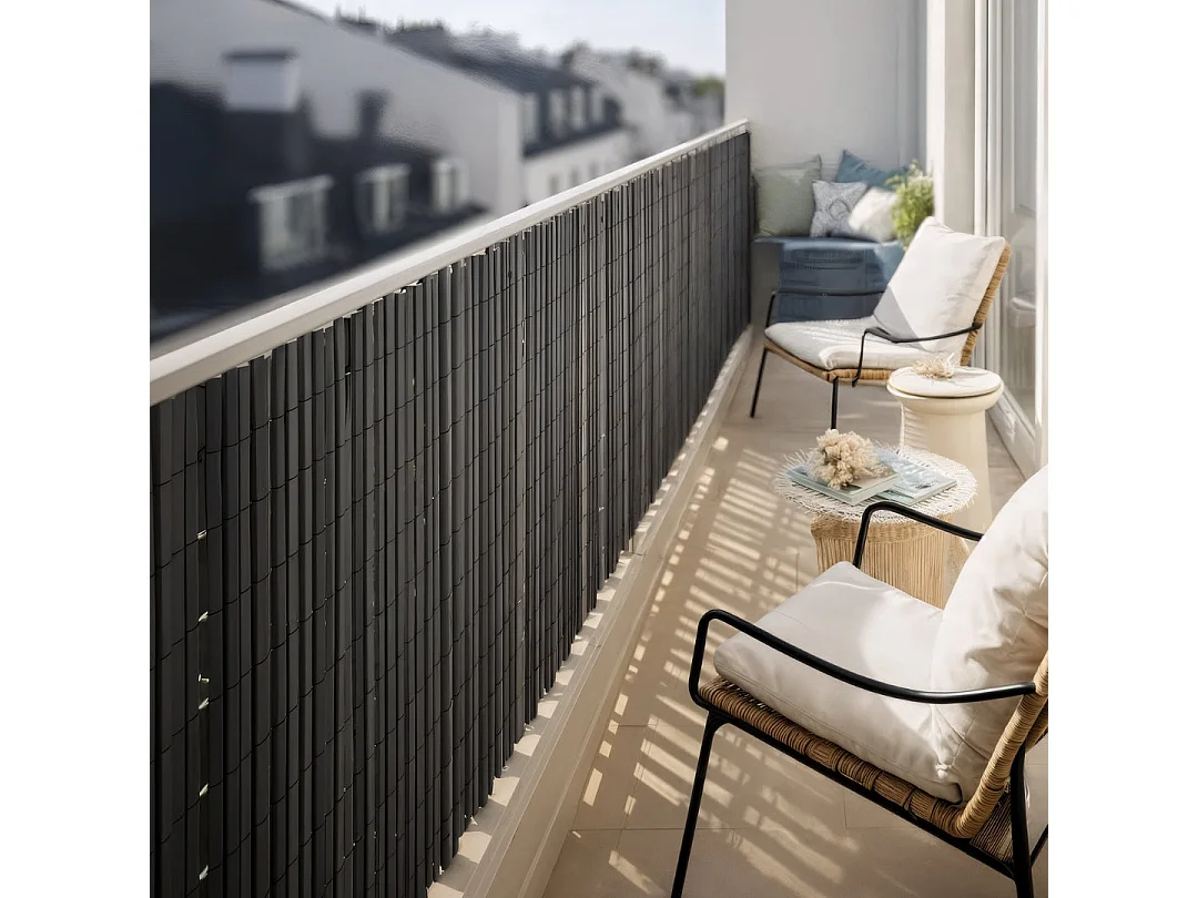 Cañizo pvc doble cara surfcane 20 mm antracita nortene 2X3 M