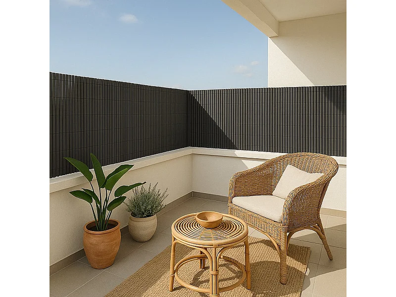 Cañizo pvc doble cara surfcane 20 mm antracita nortene 2X3 M