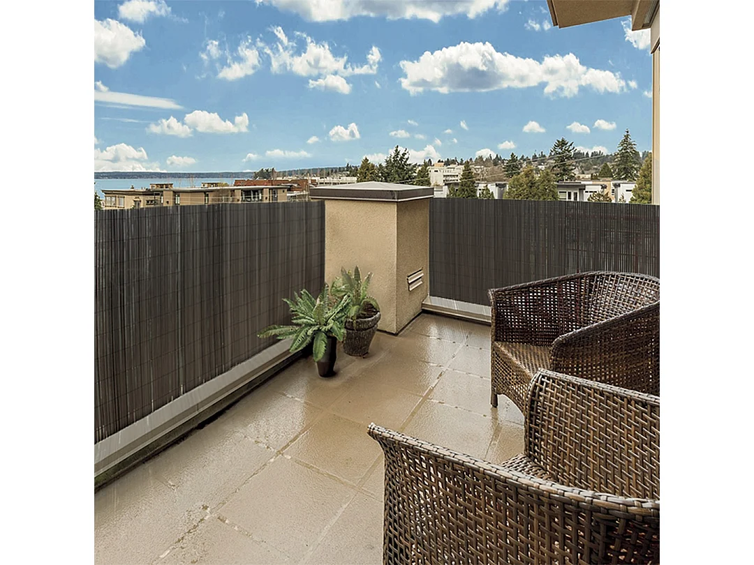 CAÑIZO PVC DOBLE CARA SURFCANE 20 MM ANTRACITA NORTENE 1,5X3 M