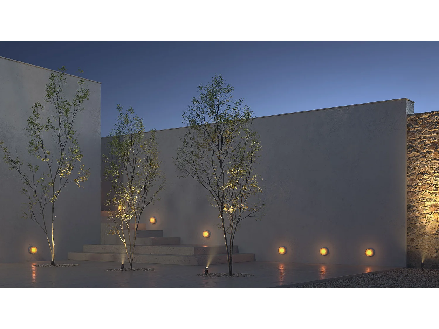 Beneito Faure Oma LED-Wandleuchte – 8 W, IP65, CCT-Schalter 2000 K/2800 K/4000 K, Vintage-Aluminium-Wand-Deckenleuchte – Weiß