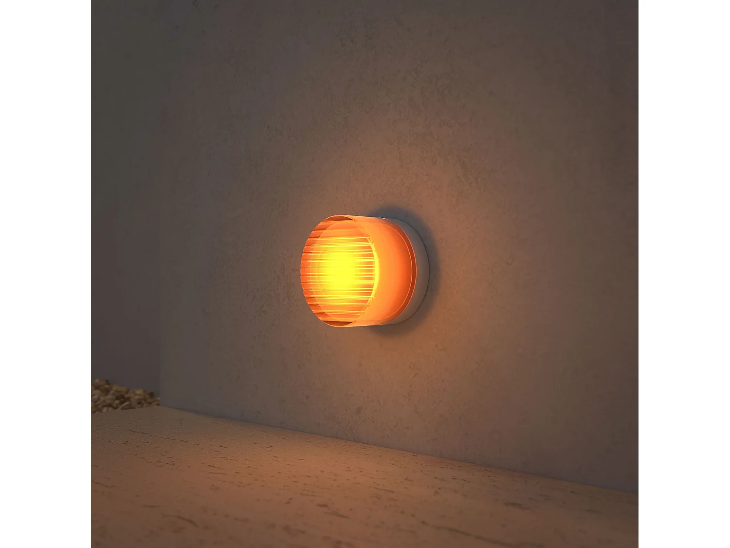 Beneito Faure Applique LED Oma 8W, IP65, Interrupteur CCT 2000K/2800K/4000K, Plafonnier Mural Vintage en Aluminium Ambre