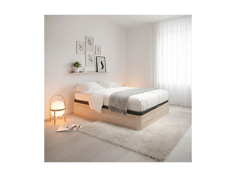 Canapé Atenas abatible tapizado 3D cambria 90x190 cm