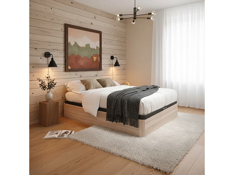 Canapé Atenas abatible tapizado 3D cambria 90x190 cm