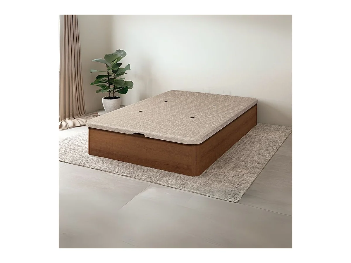 Canapé Guadiana 90x190 tapa tapizada 3D nogal 22 mm