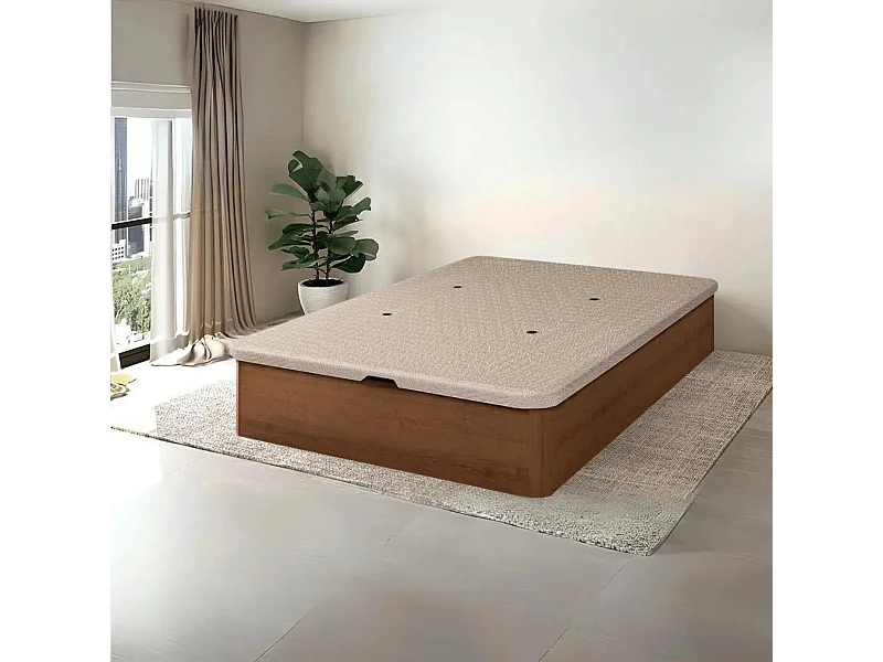 Canapé Guadiana 150x190 tapa tapizada 3D nogal 22 mm