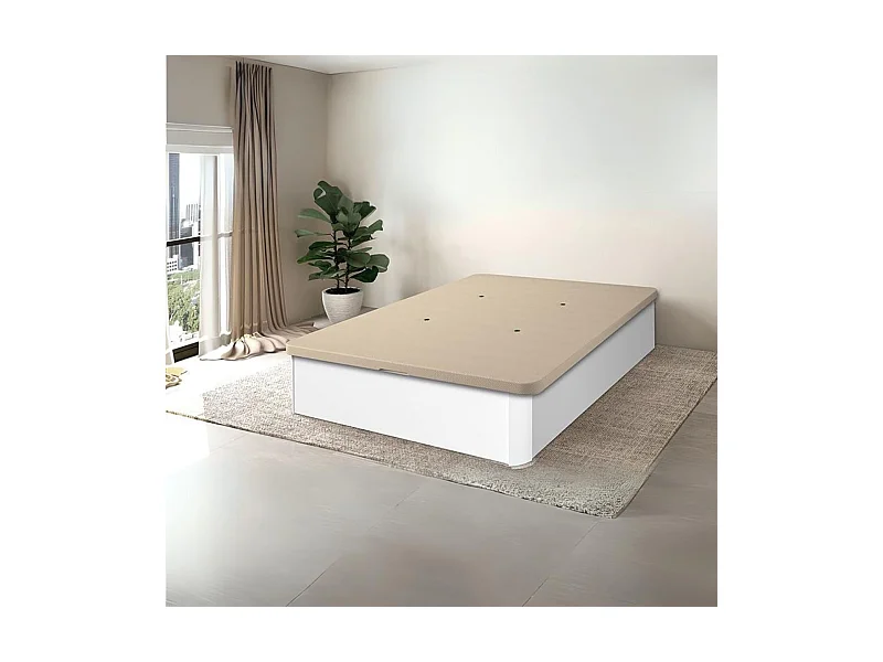 Canapé Guadiana 135x190 tapa tapizada 3D blanco 22 mm