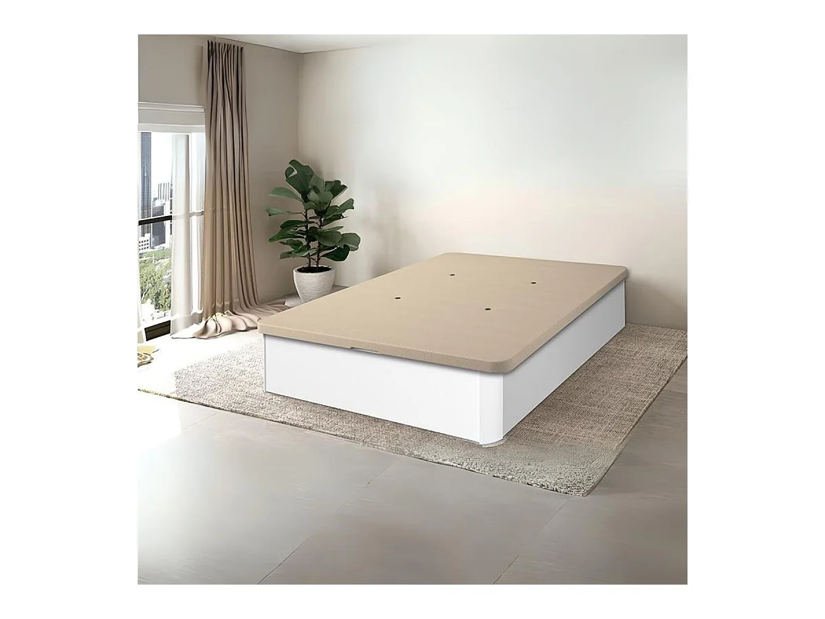 Canapé Guadiana 135x190 tapa tapizada 3D blanco 22 mm