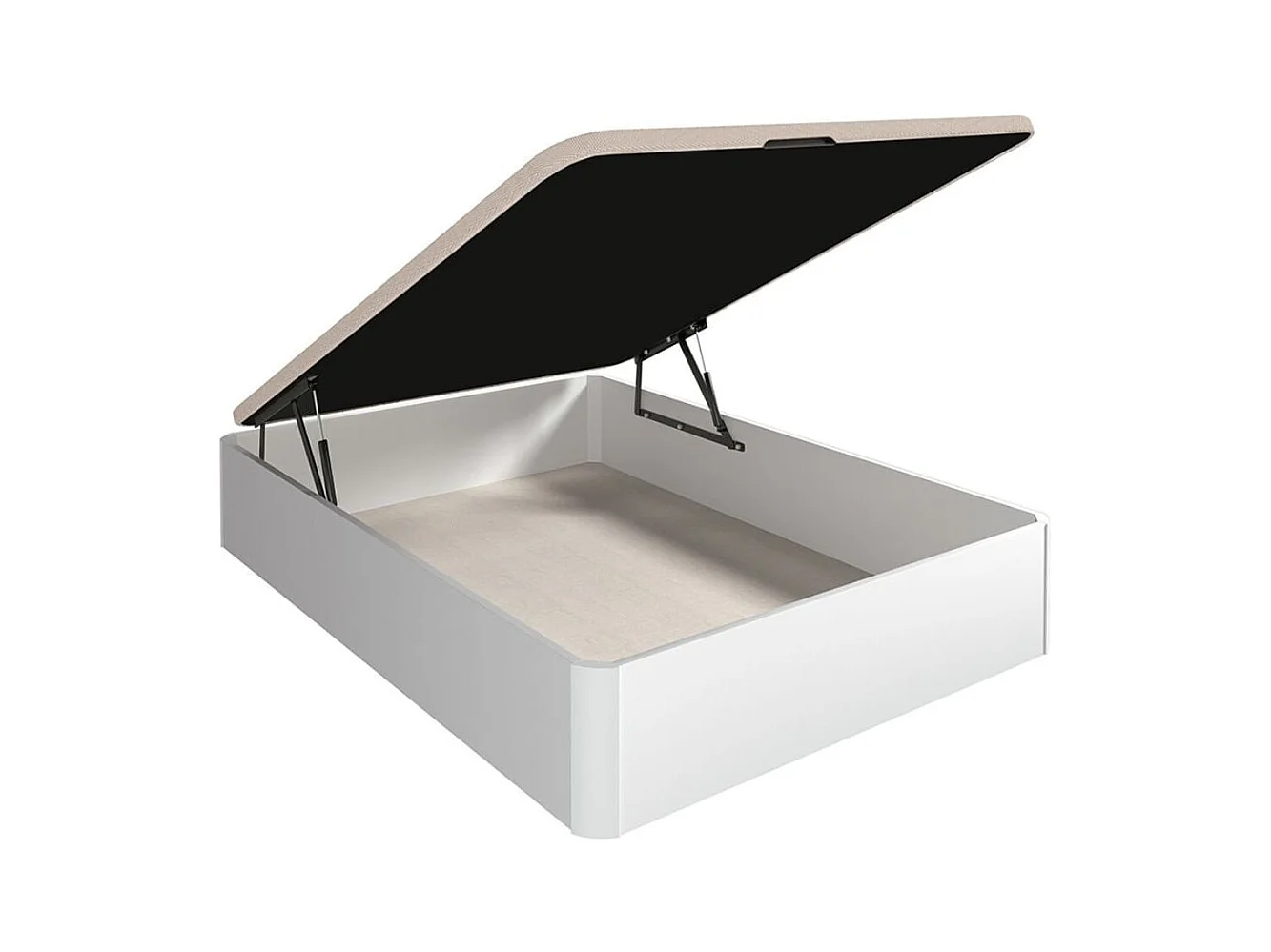 Canapé Guadiana 135x190 tapa tapizada 3D blanco 22 mm