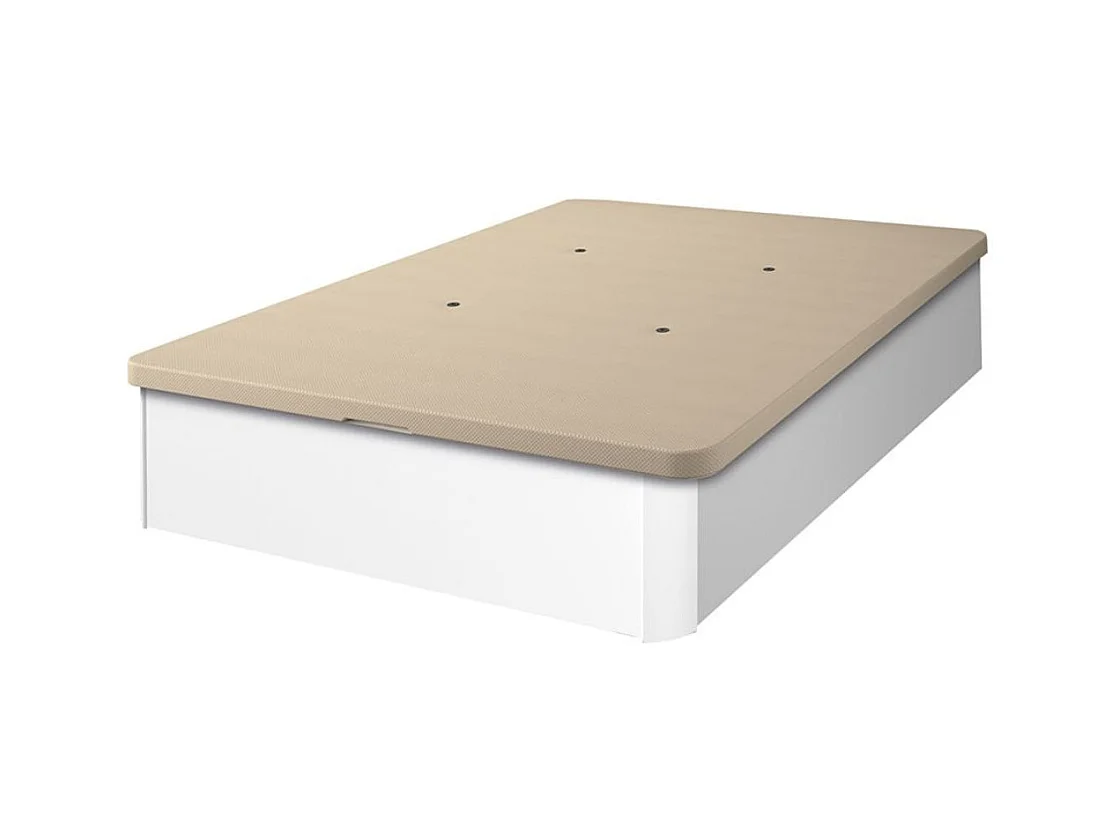 Canapé Guadiana 135x190 tapa tapizada 3D blanco 22 mm