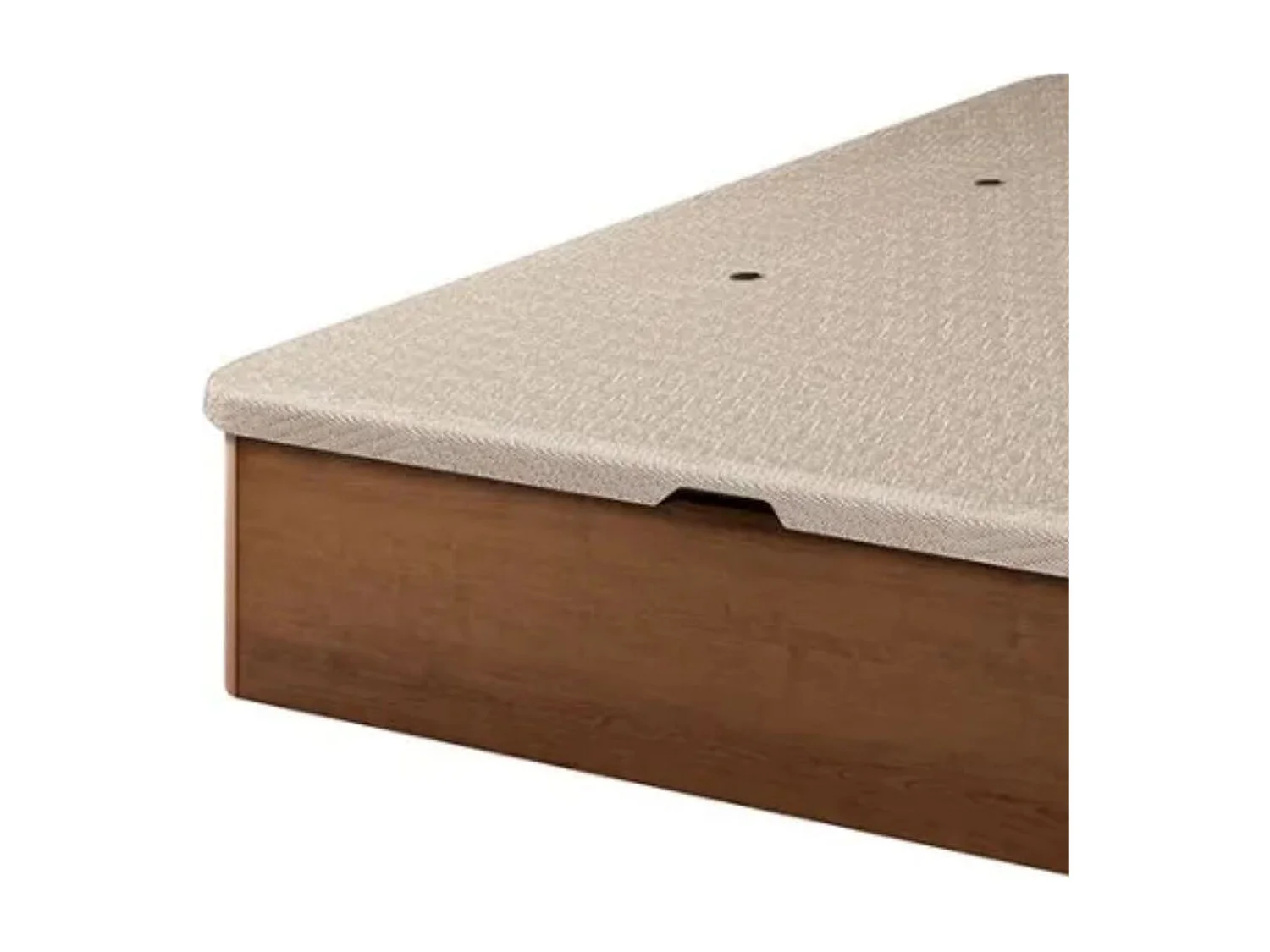 Canapé Guadiana 135x190 tapa tapizada 3D nogal 22 mm