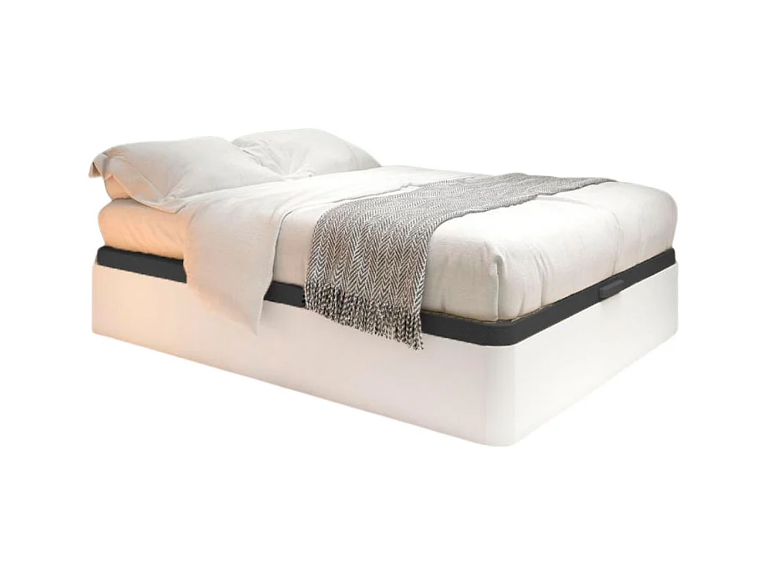 Canapé Atenas abatible tapizado 3D blanco 90x190 cm