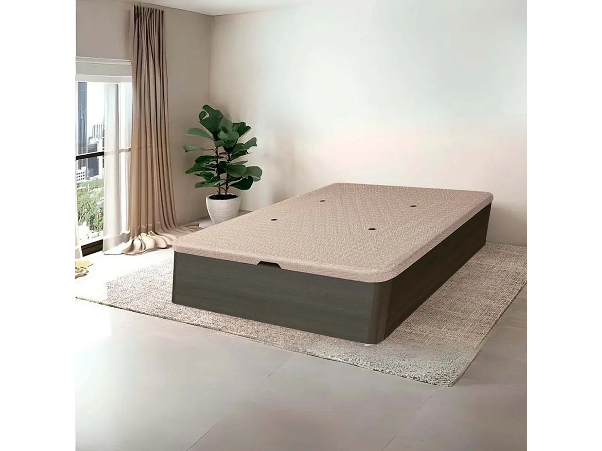 Canapé Guadiana 135x190 tapa tapizada 3D wengue 22 mm