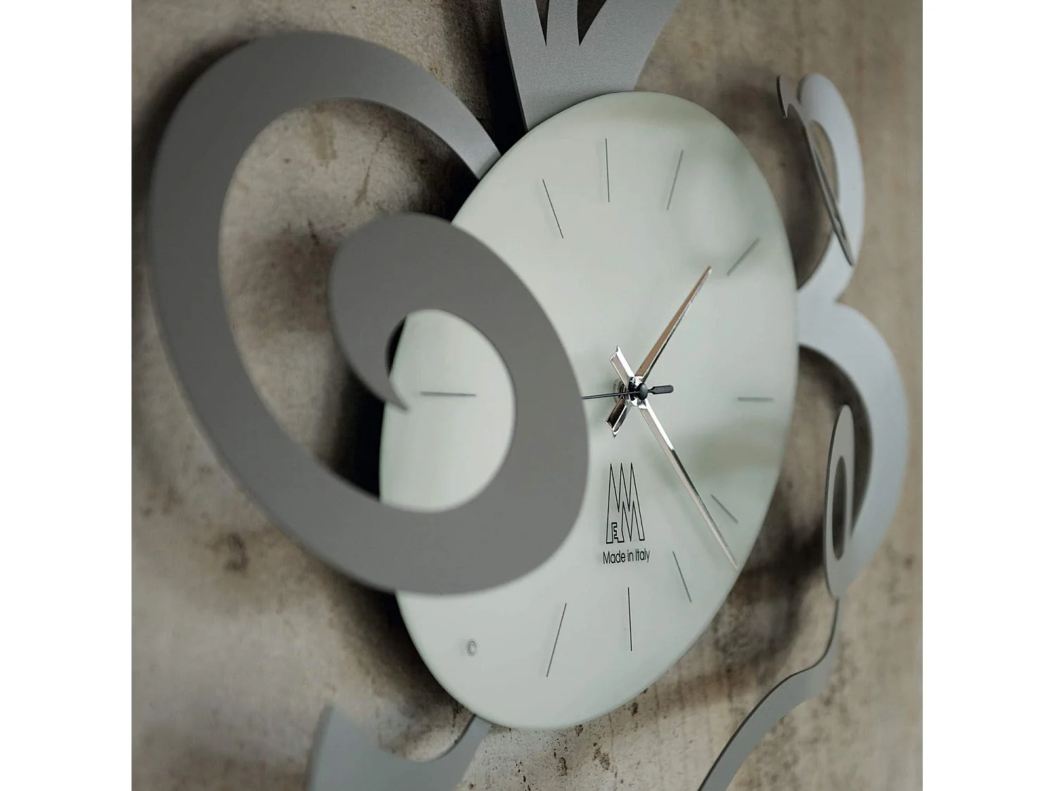 Orologio da parete Robin nero Ø45 cm in acciaio, design minimal e silenzioso per casa e ufficio, made in Italy