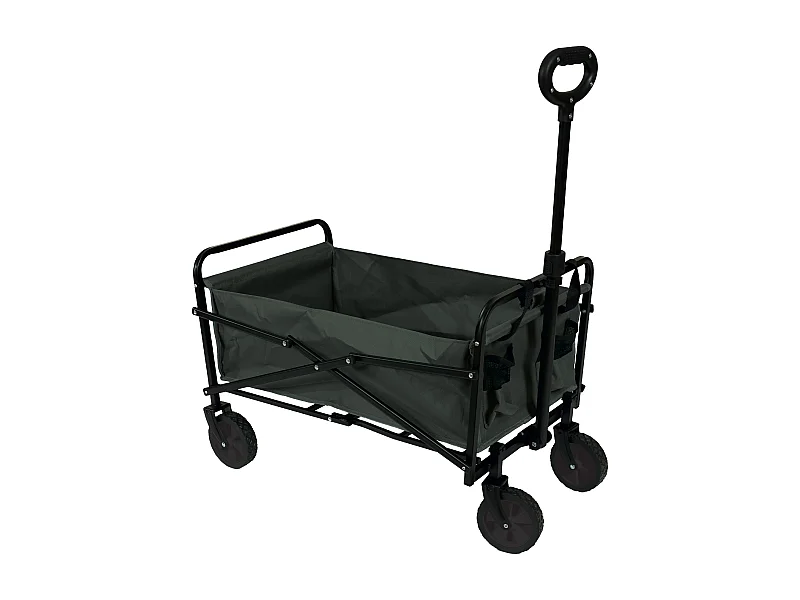 Chariot Pliable 72x46x92cm Max 65kg Noir en Tissu Polyester