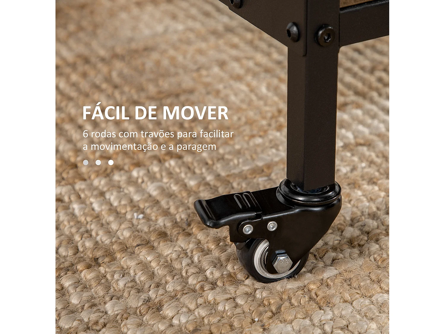 Mesa de Cozinha Dobrável HOMCOM com Rodas e Prateleira - Ideal para Espaços Pequenos e Refeições em Grupo