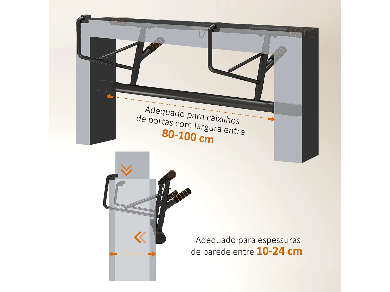 Barra de Elevação Multifuncional SPORTNOW com Bandas de Resistência para Treino em Casa