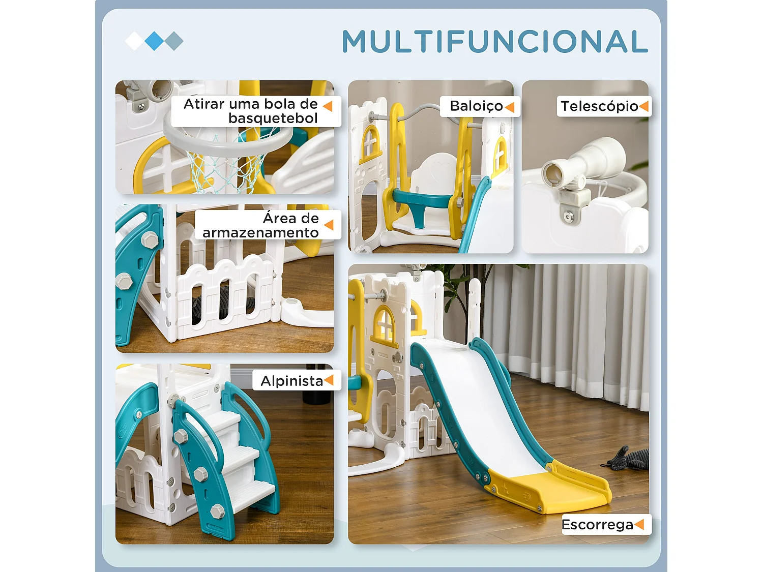 Parque de juegos infantil Worm Aiyaplay 6 en 1 +12M multicolor 92x143x177 cm