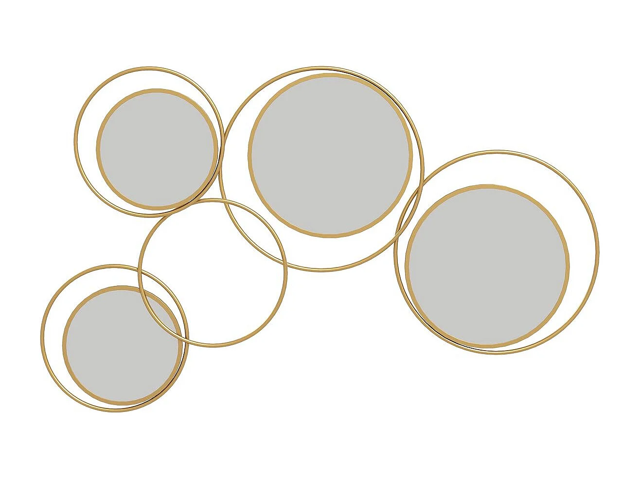 Espejo decorativo Dilux Homcom 4 espejos dorado 68x110x2 cm