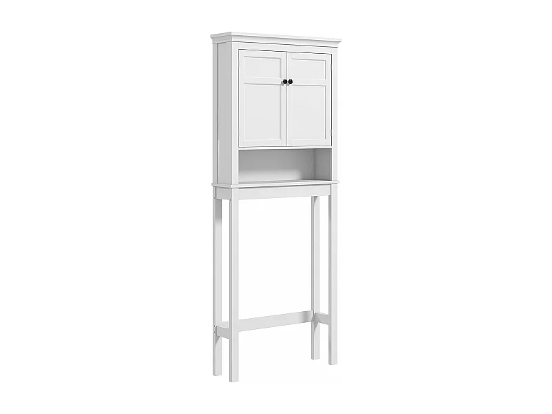 Mueble auxiliar Perséfone Homcom 2 puertas + compartimento blanco 175x70x20 cm