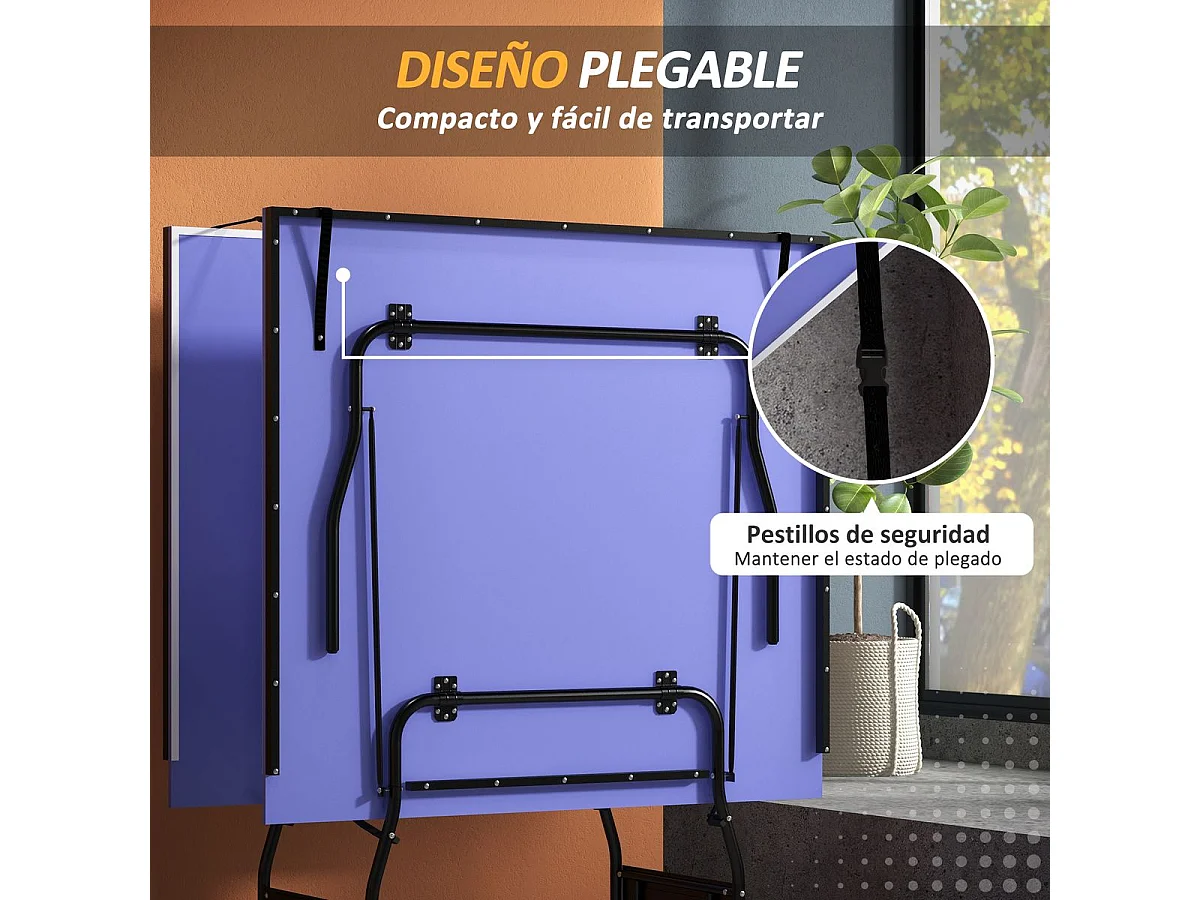 Mesa de ping-pong Nexa Sportnow + palas + pelotas verde 76x152,5x274 cm