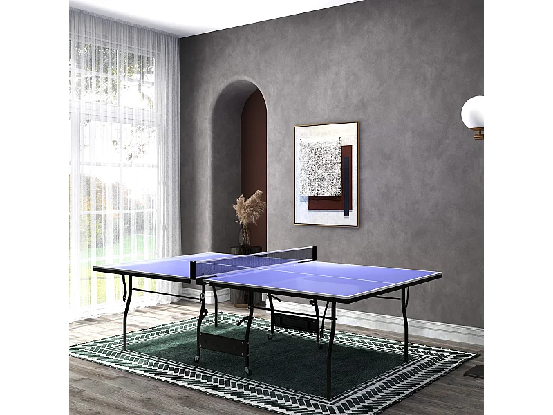 Mesa de ping-pong Nexa Sportnow + palas + pelotas verde 76x152,5x274 cm
