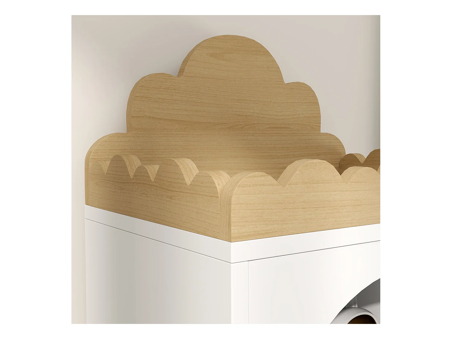 Estantería infantil Camelia Aiyaplay 3 estantes +3A blanco/natural 139,5x40x30 cm