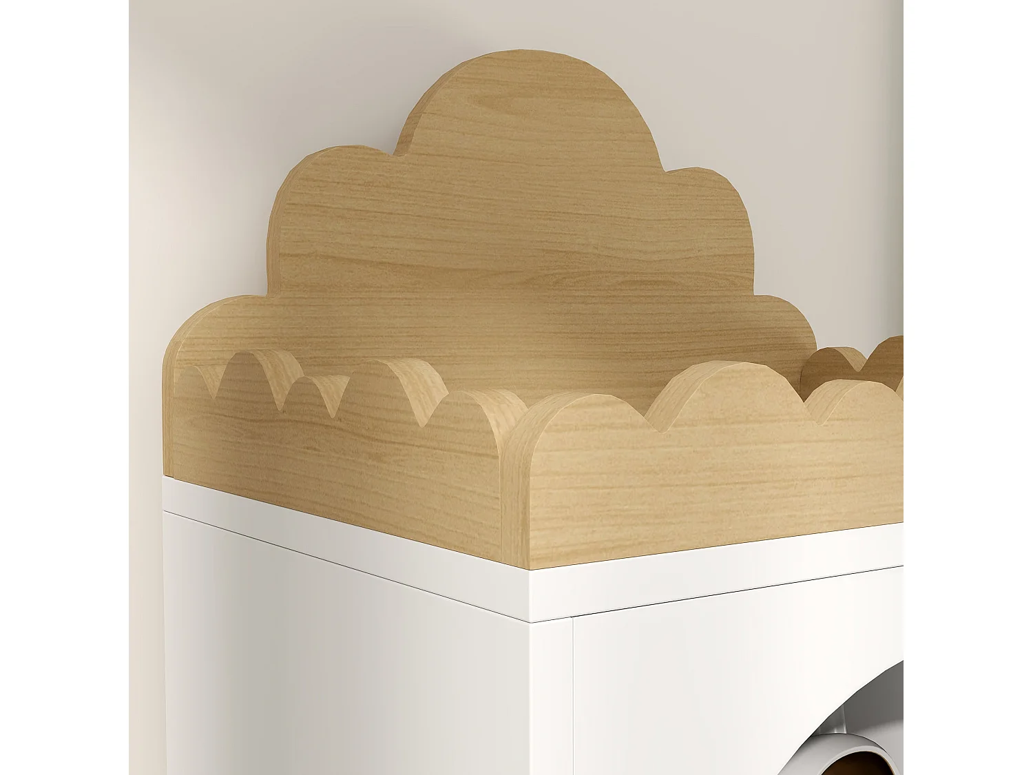 Estantería infantil Camelia Aiyaplay 3 estantes +3A blanco/natural 139,5x40x30 cm