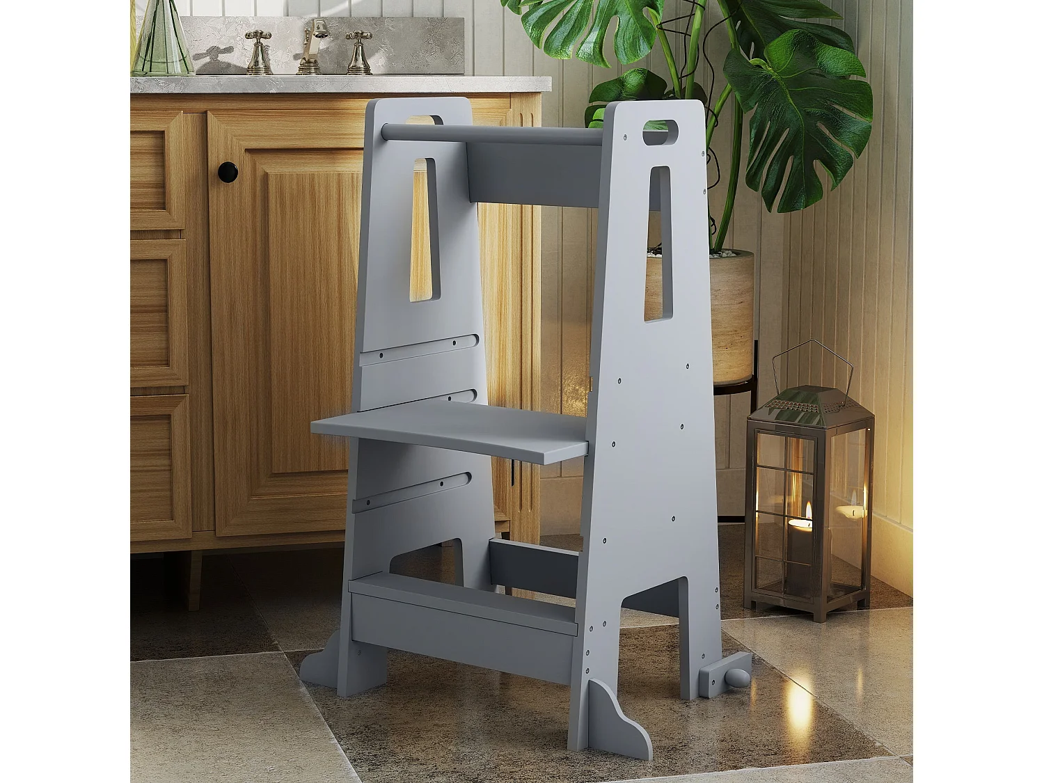 Torre de Aprendizagem AIYAPLAY para Crianças com Altura Ajustável e Segurança