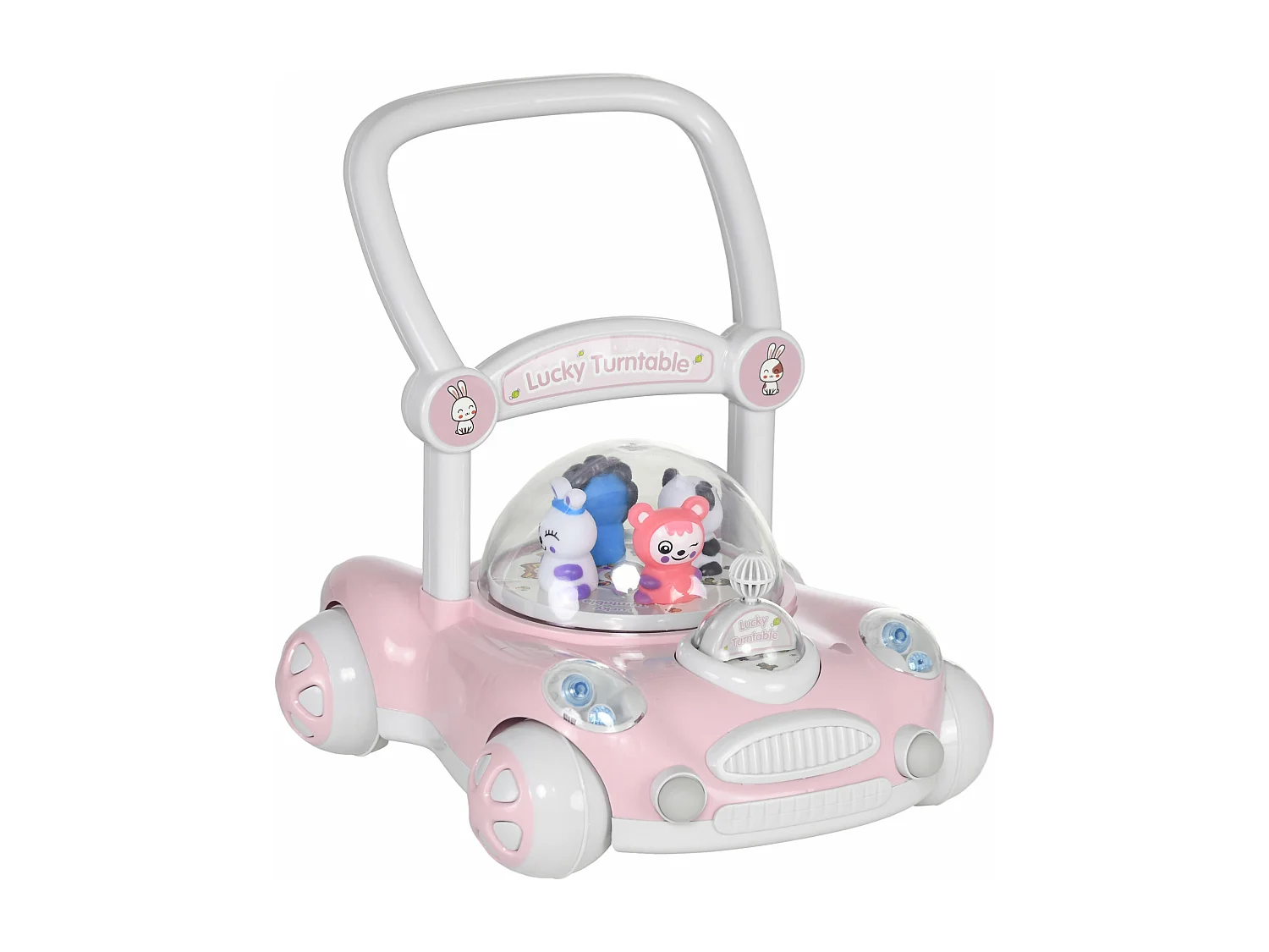 Andador Ajustável para Bebés AIYAPLAY com Música e Luzes - Ideal para Crianças de 1 a 3 Anos